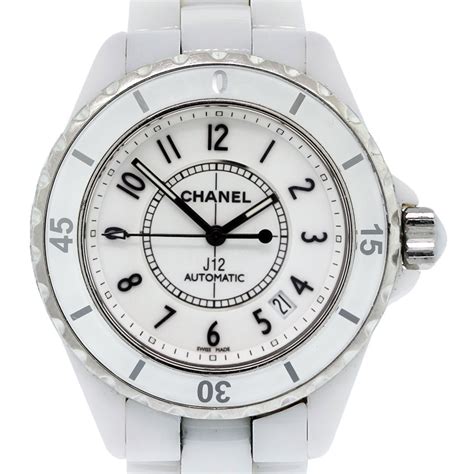 chanel white watch j12